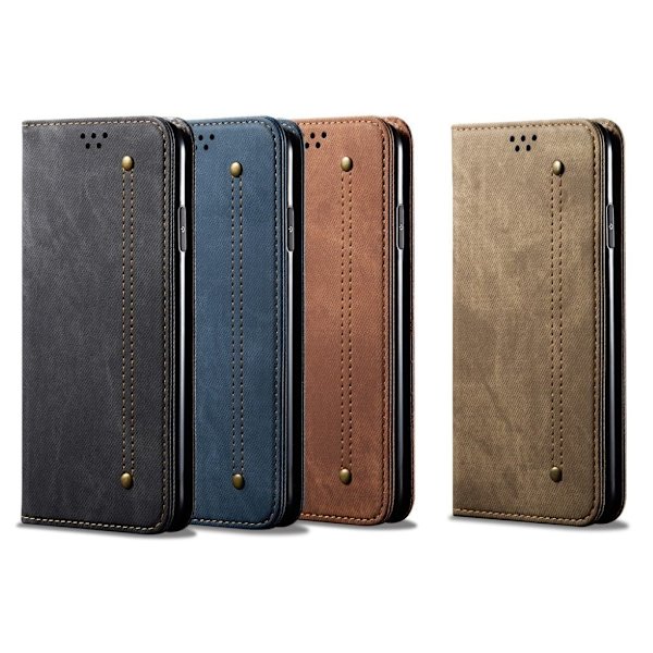 Jeans Oppo A9 (2020) Flip kotelot - Musta Black