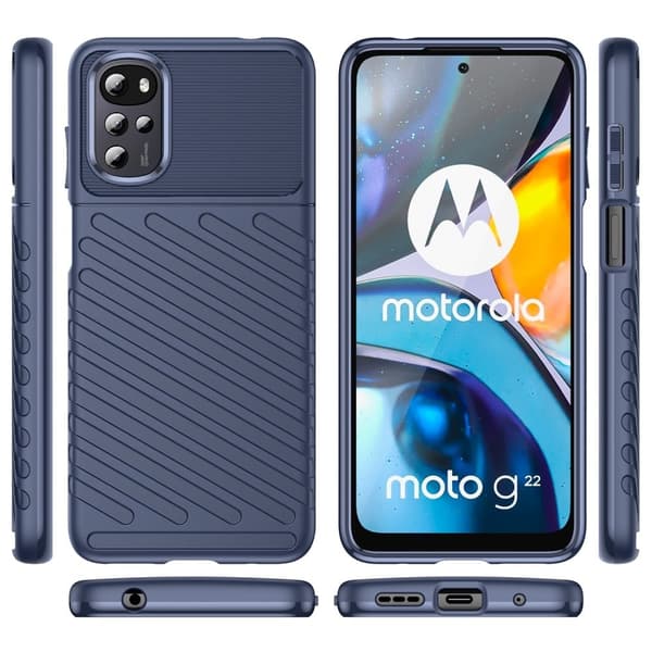 Thunder Motorola Moto G22 kotelot - Sininen Blue