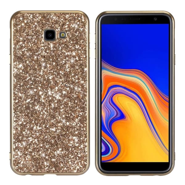 Glitter Samsung Galaxy J4 Plus (2018) kuoret - Kulta Gold
