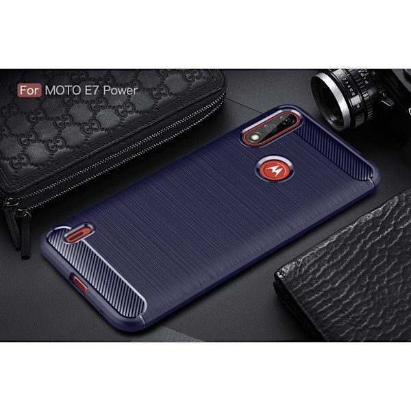 Carbon Flex Motorola Moto E7 Power skal - Blå Blå
