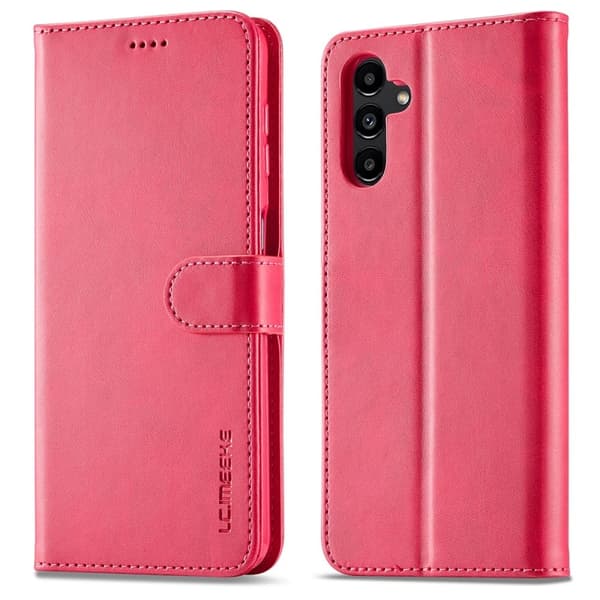 LC.Imeeke läder Samsung Galaxy A55 fodral - Ros Rosa
