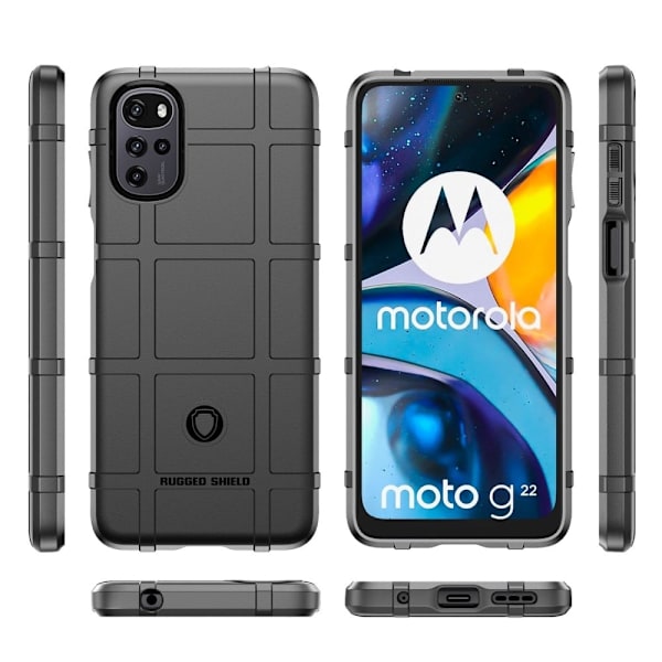 Rugged Shield Motorola Moto G22 cover - Sort Black