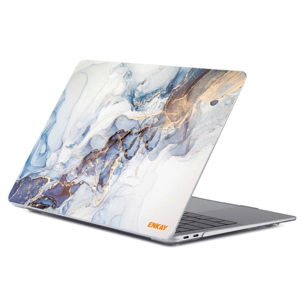 HAT PRINCE MacBook Pro 14 M1 / M1 Max (A2442, 2021) streamer light pattern style cover - Blålig Hvid Og Gyldne Gløder White