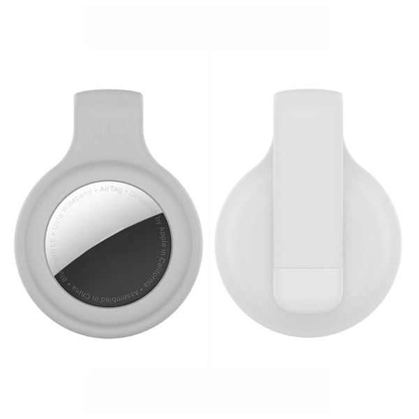 AirTags clip design silikonisuojus - Harmaa Silver grey