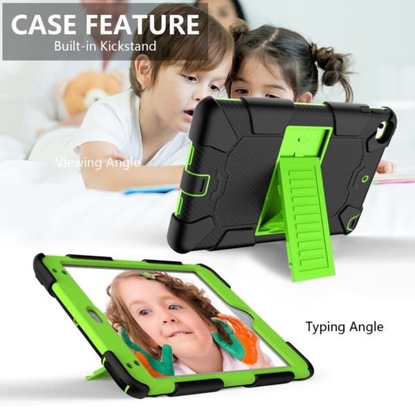 iPad Mini (2019) tofarvet hybrid etui - Sort / Grøn Green