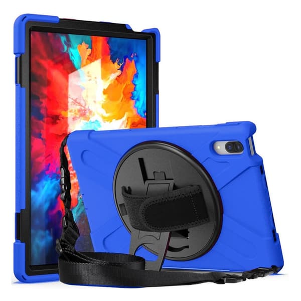 360 graders kickstand + silikonetui med stropp for Lenovo Tab P11 Pro - Blå Blue