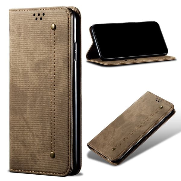 Jeans Xiaomi Mi 11 Ultra flip case - Khaki Brown