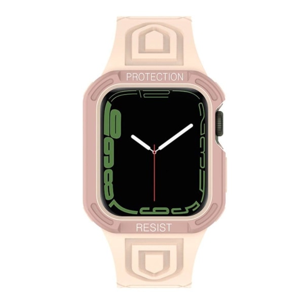 Apple Watch (41mm) contrast color watch strap + cover - Pink / R Rosa