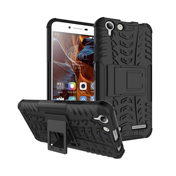 Lenovo K5 hybridcover med kickstand - Sort Black