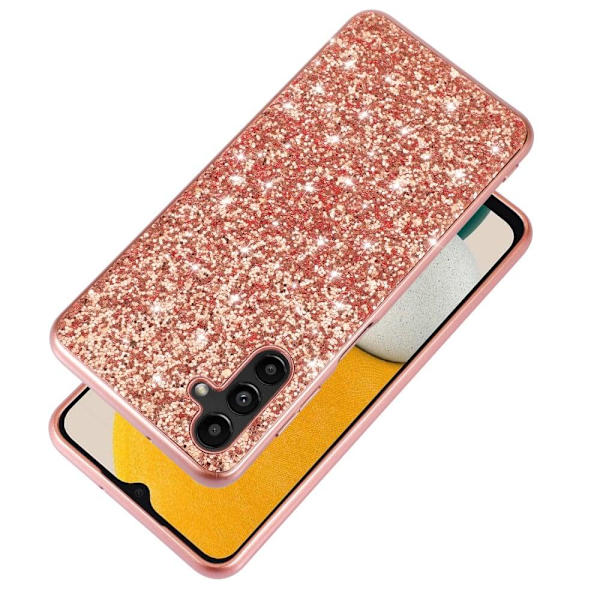 Glitter Samsung Galaxy A54 Fodral - Roséguld Rosa