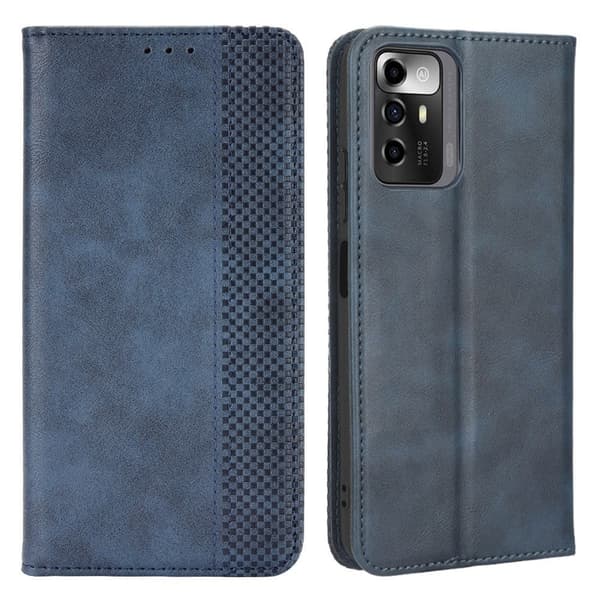 Bofink Vintage ZTE Blade A72 Læder Etui - Blå Blue