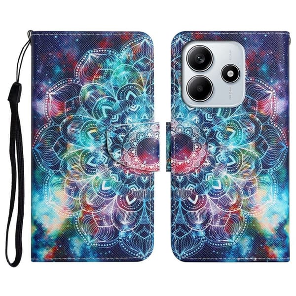 Wonderland Xiaomi Redmi Note 14 5G flip etui - Galaxy Mandala Blue