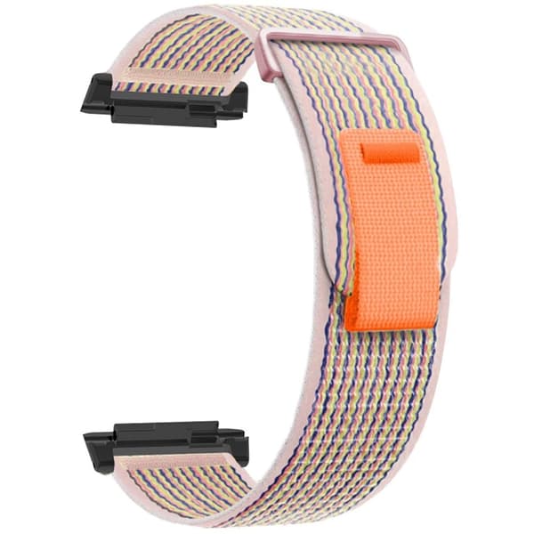 Xiaomi Watch H1 Nylon Watch Band Justerbar Loop Fastener Strap - Lyserød Pink