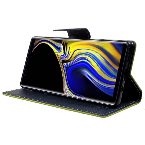 Samsung Galaxy Note9 MERCURY GOOSPERY Synteetti Nahkainen Seisova Lompakko Kotelo - Vihreä Green