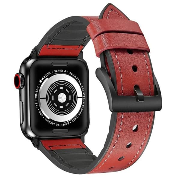 Apple Watch Series 6 / 5 44mm mønster silikone rem - rød Red