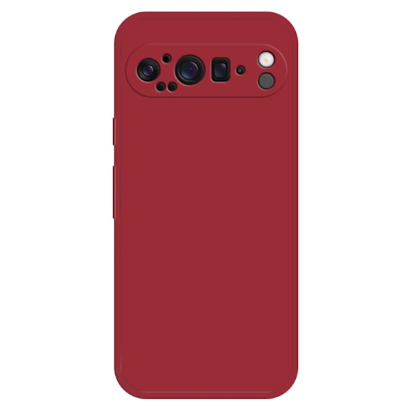 Google Pixel 9 Pro XL fleksibelt deksel med rett kantbeskyttelse - Kamelia Rød Red