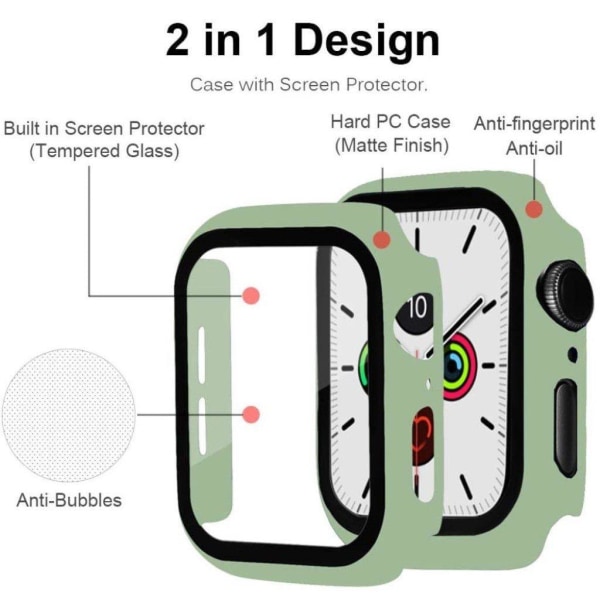Apple Watch Series 3/2/1 42mm simple and durable frame - Light G Grön