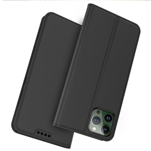 Sileä ja ohut premium-PU-nahkakotelo iPhone 14 Pro Max - Musta Black