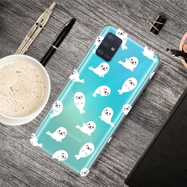 Deco Samsung Galaxy A71 cover - delfiner White