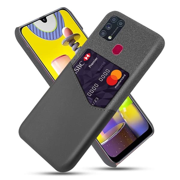 Bofink Samsung Galaxy M31 Card kuoret - Harmaa Silver grey