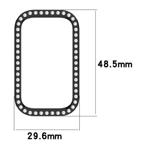 Xiaomi Smart Band 9 Active / Redmi Band 3 Hollow-Out Cover Rhinestone Decor Bumpresistent Watch Frame Case - Mat Stjernelys White
