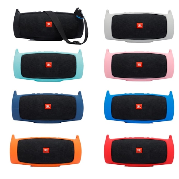 JBL Charge 4 silikonfodral + axelrem - Marinblå Blå