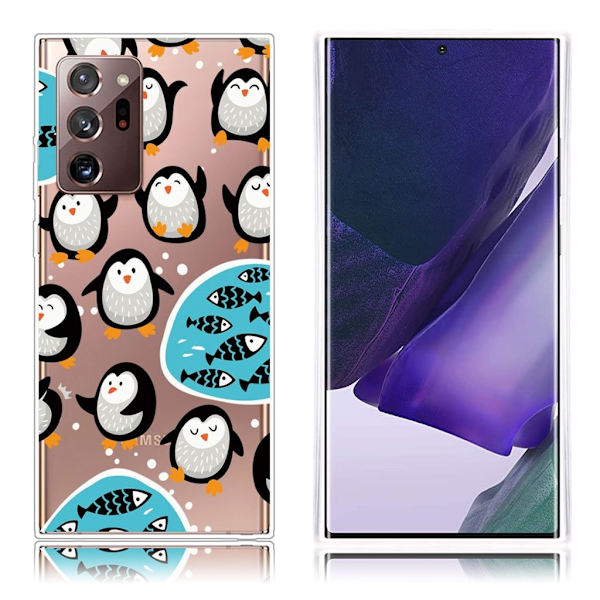 Deco Samsung Galaxy Note 20 Ultra Etui - Pingvin White