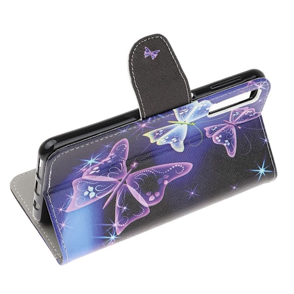 Wonderland Samsung Galaxy A70 etui - Livlige Sommerfugle Purple