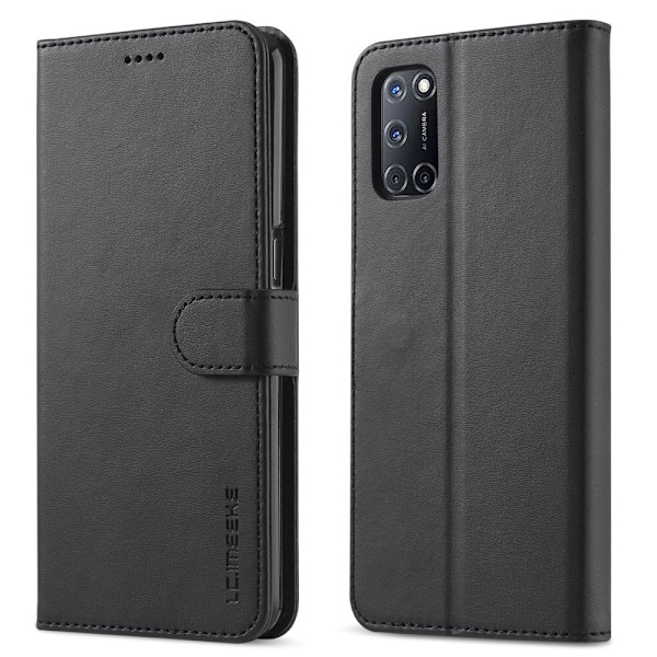 LC.Imeeke läder Oppo A54 5G / Oppo A93 5G / Oppo A74 5G fodral - Svart Svart