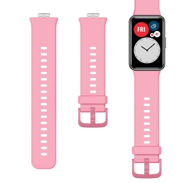 Huawei Watch Fit simple silicone watch band - Pink Rosa