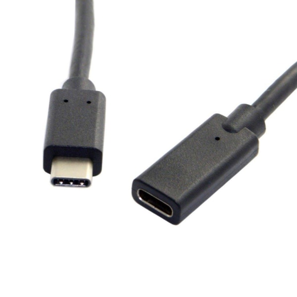 Universel USB-C USB 3.1 Type C hanstik til hunstik forlænger dat Black