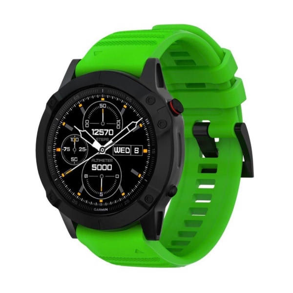 Garmin Fenix 6 / Fenix 5 Plus / Fenix 5 / Forerunner 935 / Quatix 5 / Quatix 5 Sapphire / Approach S60 / Garmin Instinct silikone Urrem - Mørkegrøn Green