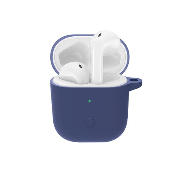 Realme Buds Air Neo silikoneetui med spænde - Mørkeblå Blue