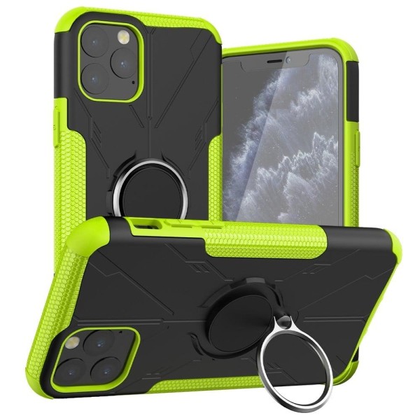 iPhone 11 Pro Max 6,5 tommer Ring Kickstand Design Drop-proof Case Bumpresistent and Flexible telefonbagcover - Grøn Green