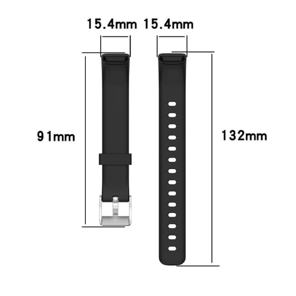Fitbit Luxe klockarmband i silikon - Mörklila / Storlek: L Lila