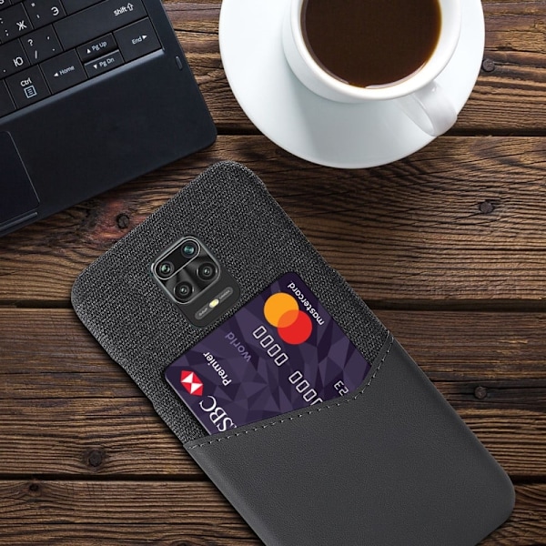 Bofink Xiaomi Redmi Note 9 Pro Max / 9 Pro / 9s Card Suojakuori - Harmaa Silver grey