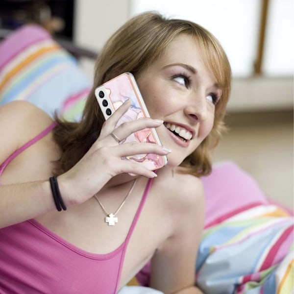 Marmormotiv Samsung Galaxy S23 Plus skal - Marmor I Roséguld Rosa