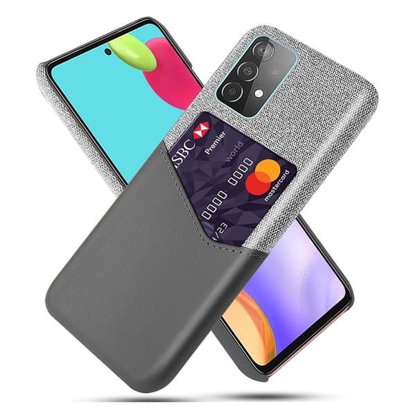 Bofink Samsung Galaxy A52 5G korttikotelo - Harmaa Silver grey