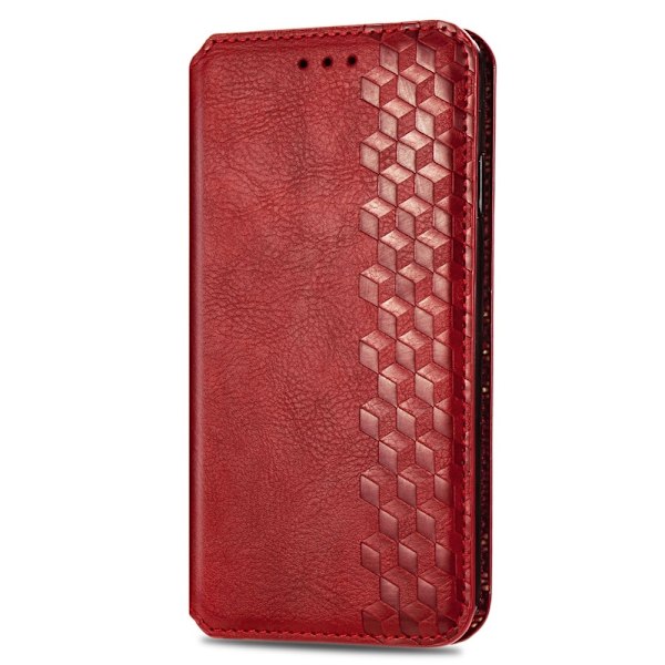 Nahkakotelo With A Stylish Rhombus Imprint For Xiaomi 13 - Punainen Red