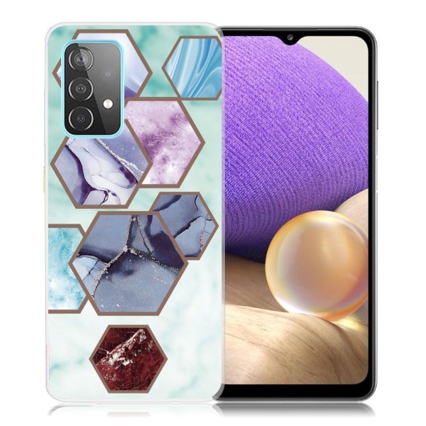 Marble design Samsung Galaxy A32 5G kotelot - Kuusikulmion Palasia Taivaansininen Blue