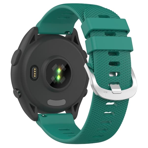 Garmin Forerunner 256 silikoninen ristikkoraitainen hihna - Tummanvihreä Green