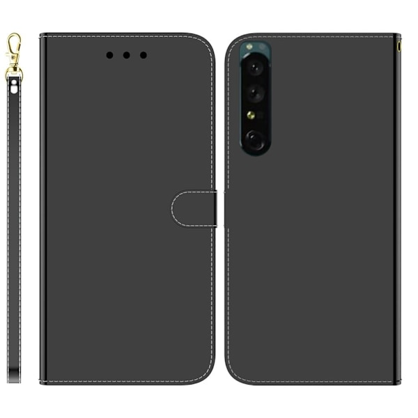 Mirror Sony Xperia 1 IV flip case - Musta Black