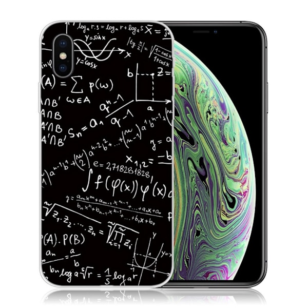 Etui med mønster til iPhone XS - Matematisk Formel Multicolor