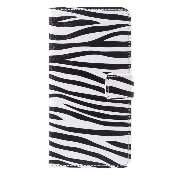 Hagerup læder-etui til LG G5 med kortholder og holder - Zebra st Multicolor
