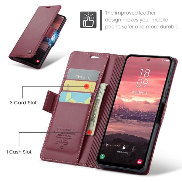 CaseMe Samsung Galaxy A36 smooth etui - Rød Red