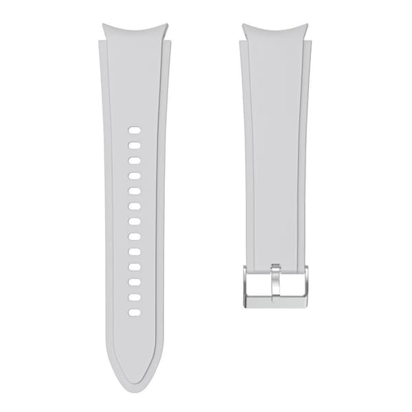 Enkel silikoneurrem i cool farve til Samsung Watch 4-enhed - Lysegrå Silver grey