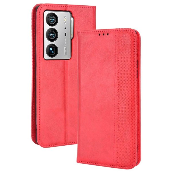 Bofink Vintage ZTE Axon 40 Ultra leather case - Red Red