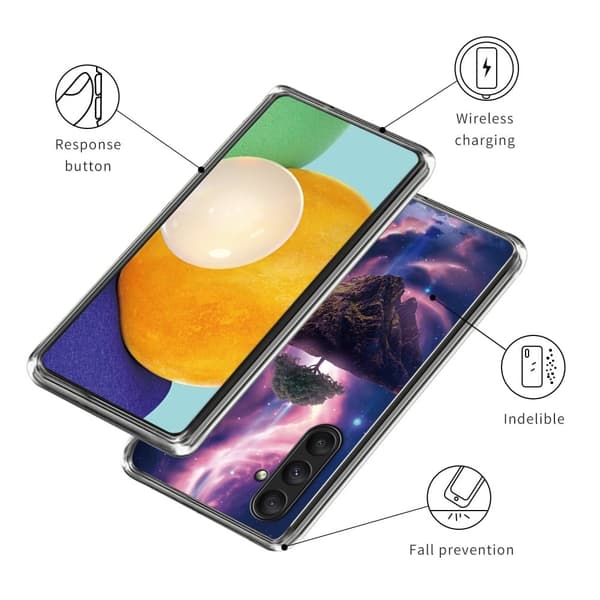 Deco Samsung Galaxy A25 skal - Norrsken Natt Lila