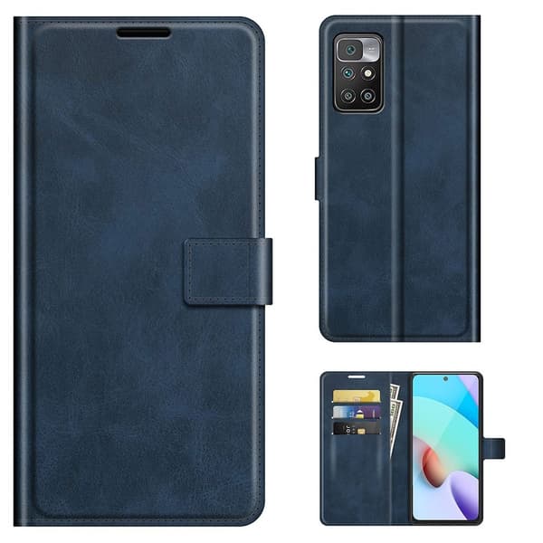 Lompakko Nahkakotelo For Xiaomi Redmi 10 Prime / Redmi 10 - Sininen Blue