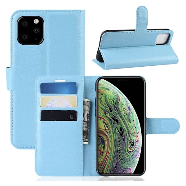 Alpha iPhone 11 Pro læder flip etui - Blå Blue